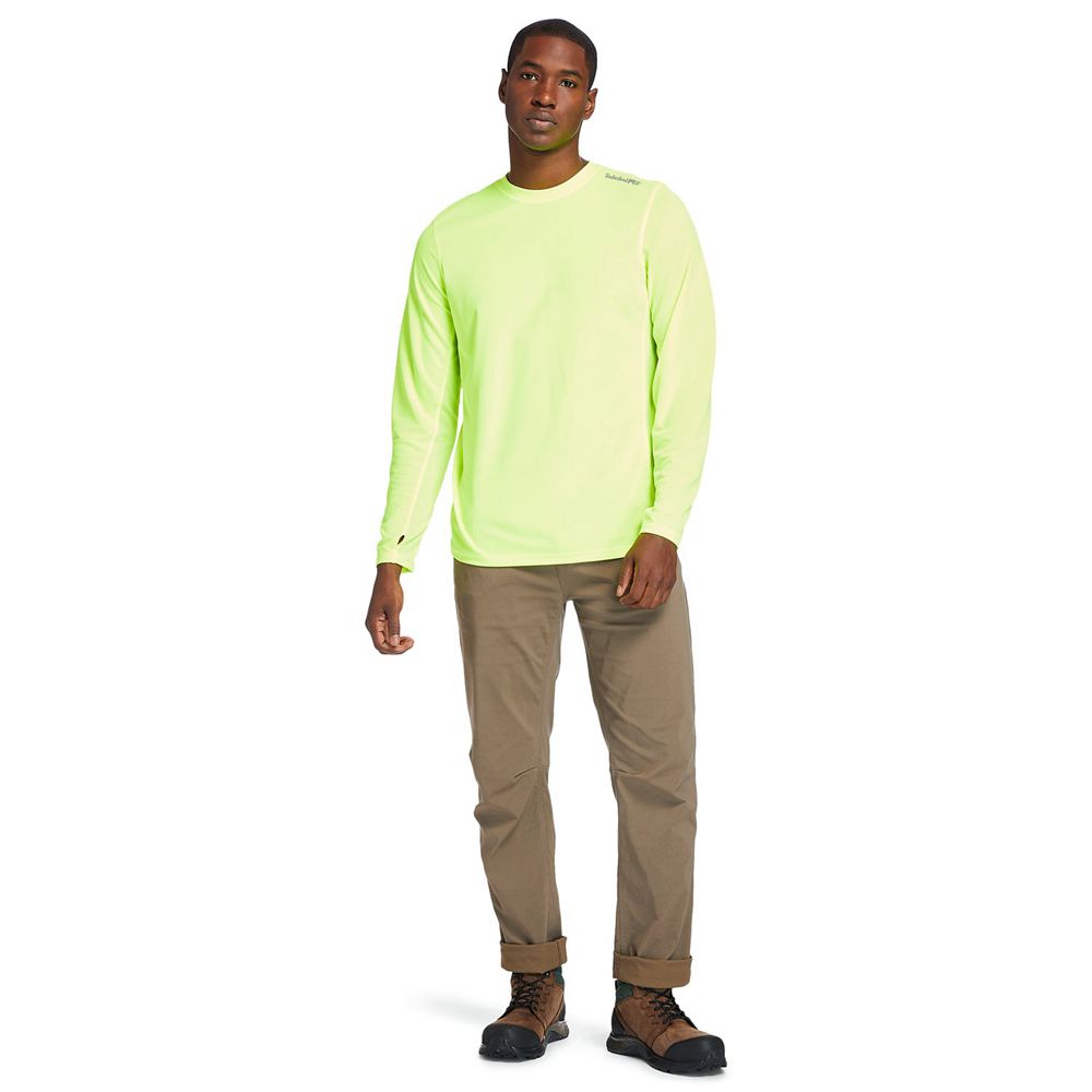 Camisetas Masculino - Timberland Pro® Wicking Good Long Sleeve - ADVFC7806 - Verdes